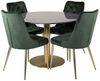 ebuy24 Essgruppe EstelleØ106BLBR Essgruppe Esstisch schwarz, Marmor, (5-tlg) Bild 5