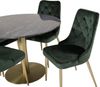 ebuy24 Essgruppe EstelleØ106BLBR Essgruppe Esstisch schwarz, Marmor, (5-tlg) Bild 2
