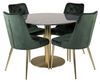 ebuy24 Essgruppe EstelleØ106BLBR Essgruppe Esstisch schwarz, Marmor, (5-tlg) Bild 4