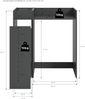 Waschmaschienenumbau Set (B/H/T: 95x101x60 cm) in anthrazit Nachbildung Bild 4