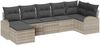 vidaXL Gartensofa-set mit Kissen 7 pcs Hellgrau Poly Rattan 3346132 Bild 2
