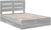 vidaXL Bettrahmen Graues Sonoma 150 x 200 cm Ingenieurs Holz 3411827 Bild 4