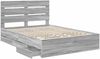 vidaXL Bettrahmen Graues Sonoma 150 x 200 cm Ingenieurs Holz 3411827 Bild 5