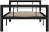 vidaXL Bettgestell Schwarz und Weiß Metall 100 × 200 cm 284551 Bild 3