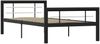 vidaXL Bettgestell Schwarz und Weiß Metall 100 × 200 cm 284551 Bild 2