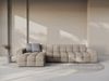 Micadoni Ecksofa Kendal 5-Sitzer Links Strukturierter Stoff Dunkelbeige Bild 5