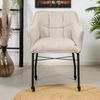 Bronx71 Esszimmerstuhl Mace Cord mit Rollen beige Bild 2