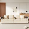 Big-Sofa mit Mehrfachsteckdosen und Stauraum, USB und Type-C, 4-Sitzer, inkl. loser Rückenkissen, Cord Bezug Bild 2