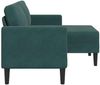 vidaXL 2-Sitzer-Sofa mit Chaiselongue L-Form Dunkelgrün 125 cm Samt 4107071 Bild 5