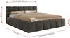 Doppelbett mit Gasdruckfeder, Polsterbett NIRA CLASSIC Holzlattenrost Bett mit Stauraum, gepolstertes Kopfteil Bettkasten Pocket Matratze - 180 x 200 cm - Dunkelgrau Velvet - VIRE LUX Bild 4