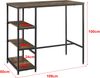 Bartisch Växjö 100x109x60cm Dunkler Holzton en. casa Bild 2