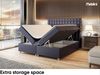 MEBLINI Boxspringbett ASTON 120x200 cm mit Bettkasten - H3/Dunkelgrau Kunstleder Polsterbett - Doppelbett mit Topper & Taschenfederkern-Matratze Bild 5