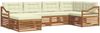 vidaXL Outdoor-Sofagarnitur mit Kissen 6 pcs Natur und Creme 3373755 Bild 2