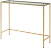 Konsolentisch Kronoby 100x30x80 cm Goldfarben/Klarglas [en. casa] Bild 2