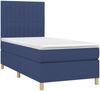 vidaXL Boxspringbett mit Matratze & LED Blau 90x200 cm Stoff 3135571 Bild 3