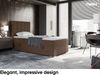 MEBLINI Boxspringbett LUKAS 80x200 cm mit Bettkasten - H3/Braun Webstoff Gepolstert Einzelbett mit Topper & Bonellfederkern-Matratze - 80x200 Links Bild 2