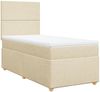 vidaXL Boxspringbett mit Matratze Creme 90x200 cm Stoff 3293461 Bild 3