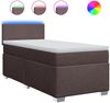 vidaXL Boxspringbett mit Matratze Dunkelbraun 90x200 cm Stoff 3288067 Bild 2