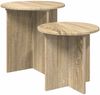 vidaXL Beistelltisch-Set mit Speicher 2 pcs Sonoma-Eiche Holzwerkstoff 8001012 Bild 2
