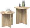 vidaXL Beistelltisch-Set mit Speicher 2 pcs Sonoma-Eiche Holzwerkstoff 8001012 Bild 3