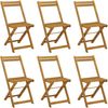 vidaXL Klappbare Gartenstühle 6 pcs Natur 40 x 53 x 80 cm 3416285 Bild 2