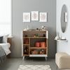 Roomart Pablo Mehrzweckschrank Weiß-Eiche mit Türen & Regalen – Aufbewahrungsschrank für Wohnzimmer, Schlafzimmer, Esszimmer & Büro – Modern, platzsparend & vielseitig einsetzbar • Weiß-Eiche Bild 3