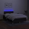 vidaXL Boxspringbett mit Matratze & LED Schwarz 120x190 cm Stoff 3270111 Bild 5
