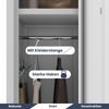 Umkleideschrank Spind KACPER - 1 Abteil, Etikettenhalter Lüftungsschlitze | Umkleidespind Metall Schließfachschrank Garderobenspind, 180x30x50cm Grau Bild 4