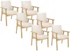 Vente-unique - FILDON Stuhl Samt BeigeBeige - B 64 cm x H 85,5 cm x L 58 cm Bild 2