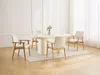 Vente-unique - FILDON Stuhl Samt BeigeBeige - B 64 cm x H 85,5 cm x L 58 cm Bild 1