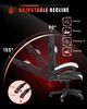 BIGZZIA Gaming-Stuhl mit LED - Gaming Chair Gamer Stühle RGB Licht, Beleuchtung Computerstuhl Höhenverstellbar Ergonomisch Bürostuhl Bild 2