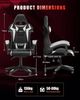 BIGZZIA Gaming-Stuhl mit LED - Gaming Chair Gamer Stühle RGB Licht, Beleuchtung Computerstuhl Höhenverstellbar Ergonomisch Bürostuhl Bild 3