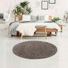 Carpet City Hochflor-Teppich Pulpy 100, rund, Höhe: 30 mm, besonders weich, mit Fransen, Uni Farben Bild 2