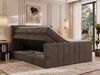 Boxspringbett INERO KING DUO mit Stauraum, Doppelbett 140x200, Bett mit Multipocket-Matratze H4 und Topper Visco, modernes Boxspringbett, hohe Kopfteil - Braun Velvet Bild 4