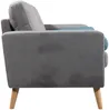 Vente-unique 'TATUM' 3-Sitzer Sofa, Bouclé Stoff grau, 182 x 81 x 83 cm Bild 3