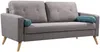 Vente-unique 'TATUM' 3-Sitzer Sofa, Bouclé Stoff grau, 182 x 81 x 83 cm Bild 1