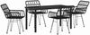 vidaXL Garten Essgruppe 5 pcs Schwarz Pulverbeschichteter Stahl 3379186 Bild 2