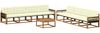 vidaXL Outdoor-Sofagarnitur mit Kissen 9 pcs Natur und Creme 3381326 Bild 2