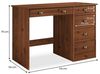 IDIMEX Schreibtisch LANA, Bürotisch mit 5 Schubladen Landhausstil Massivholz Kastanie farben Bild 4