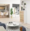 Home Collective Kommode 60 cm breit Holz Highboard Sideboard für Flur Schlafzimmer Wohnzimmer (Kommode Schlafzimmer Kommode mit Schubladen Holz Schrank), Kinderzimmer Organizer, 121 cm hoch mit 5 Schubladen weiß-sonoma Bild 3
