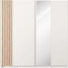 AX LIVING Kleiderschrank weiß mit Spiegel 200 cm – Beralto mit Lamellen Bild 4