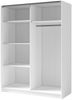 AX LIVING Kleiderschrank weiß mit Spiegel 200 cm – Beralto mit Lamellen Bild 5