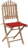 vidaXL Klappbare Gartenstühle 2 Stk. mit Kissen Bambus 3063993 Bild 2