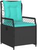vidaXL Liegende Gartenstühle 2 Stk. Schwarz Poly Rattan 368669 Bild 4