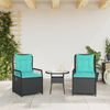 vidaXL Liegende Gartenstühle 2 Stk. Schwarz Poly Rattan 368669 Bild 3