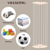 BlingBin Spielzeugtruhe Kuscheltier Aufbewahrung Organizer, Holz Eck Stofftier Regal (1 Set, 1 St, 135-180cm), Kinderzimmer Hängend Spielzeug Organizer für Plüschtiere Bild 3