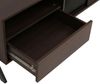 TV-Rack HWC-O40, Lowboard TV-Schrank Schiebetür Staufächer Schublade, MDF Metall Melamin 49x120x40cm ~ Walnuss-Optik Bild 5