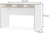 Schreibtisch Tetrix Weiß 112 x 55 cm mit 3 Fächern Vicco Bild 2