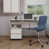 Schreibtisch Tetrix Weiß 112 x 55 cm mit 3 Fächern Vicco Bild 3