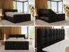 Boxspringbett ALTIVO KING DUO, Doppelbett mit Stauraum Multipocket-Matratze und Topper Bett mit Kopfteil, Fußteil - 140 x 200 cm - Schwarz Kunstleder - H4 Bild 2